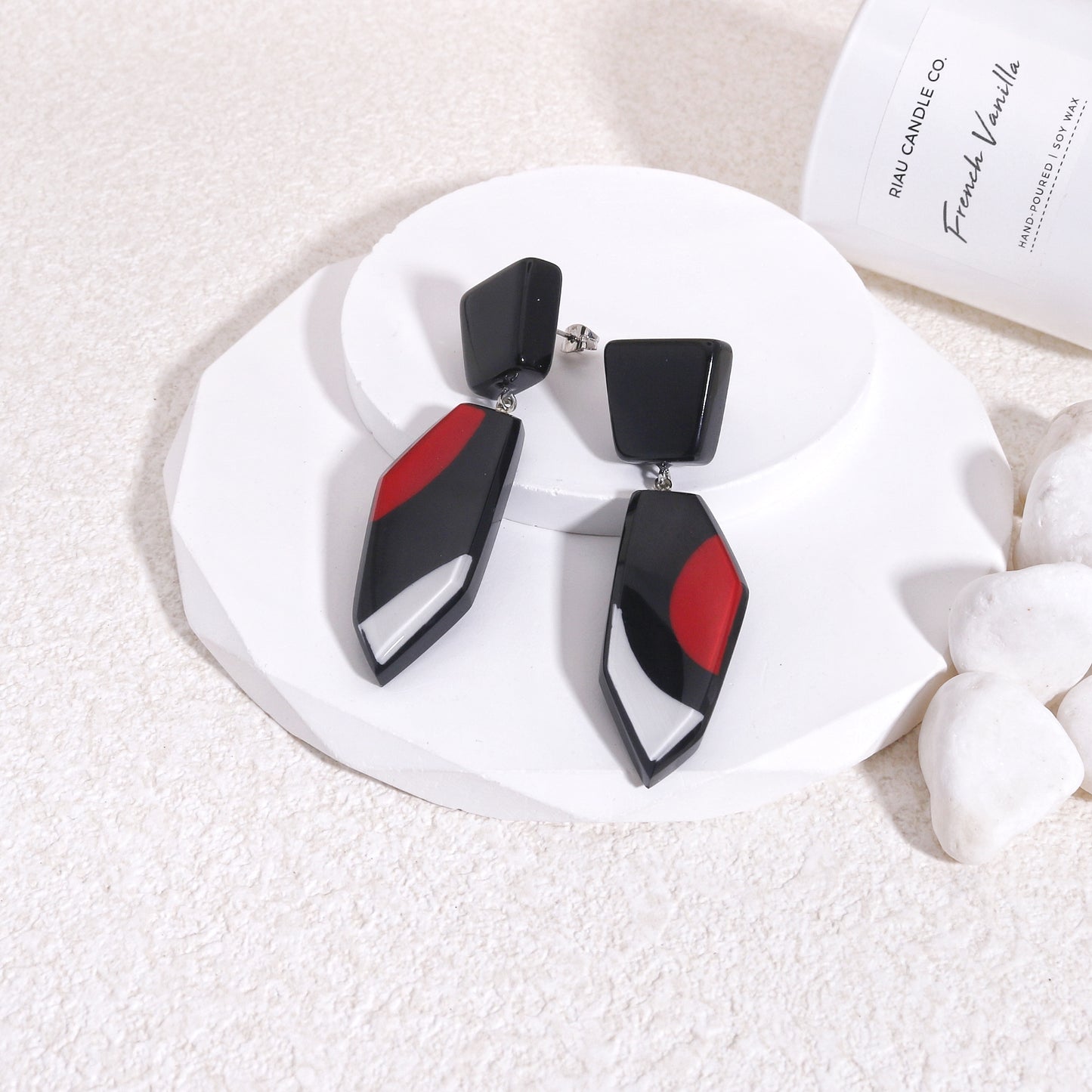 INDY Statement Geometry Drop Earrings