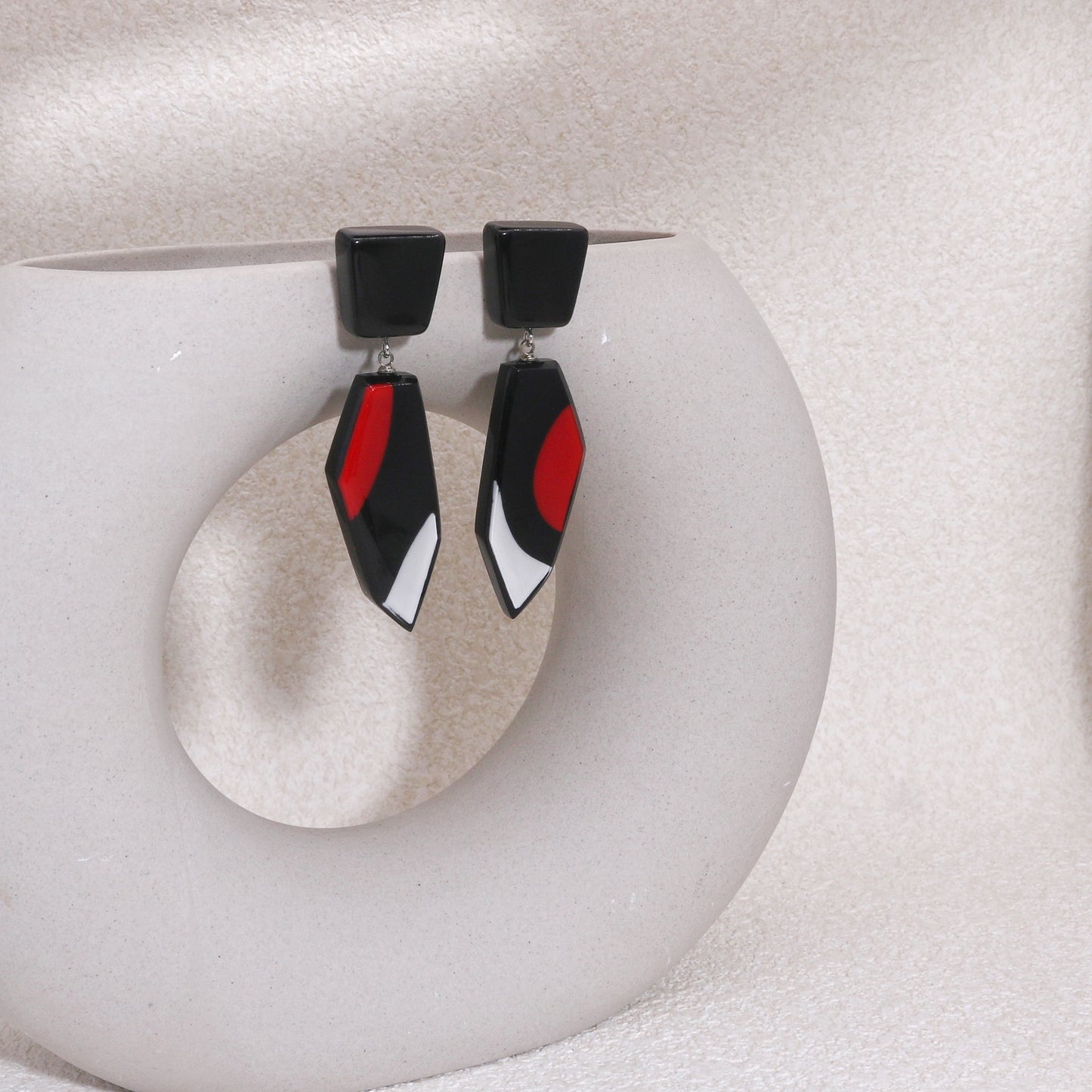 INDY Statement Geometry Drop Earrings