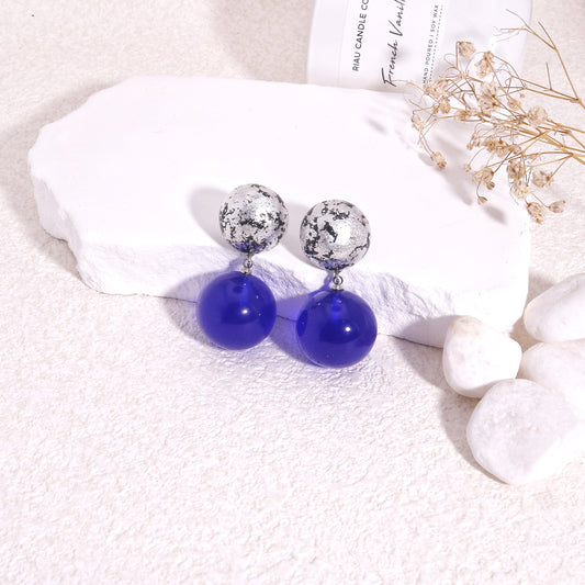 ORBEADZ Luxury Sapphire Sphere Drop Earrings