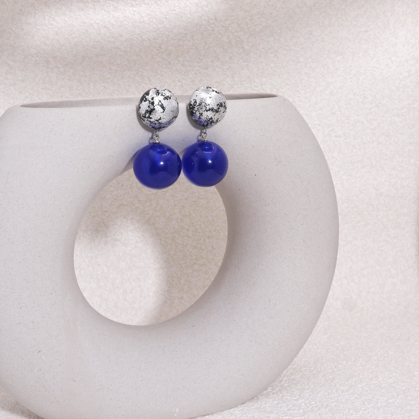 ORBEADZ Luxury Sapphire Sphere Drop Earrings