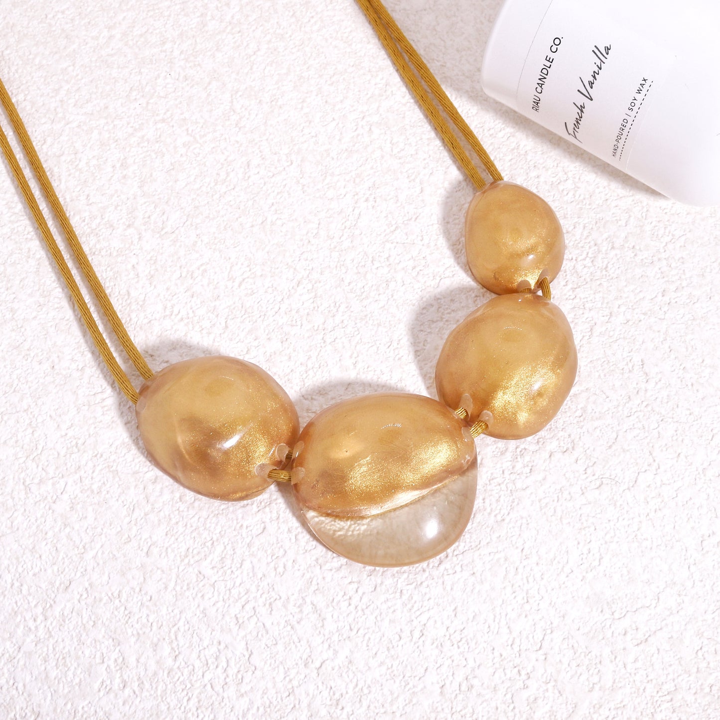 LUXUS Gold Glass-Bauble Necklace