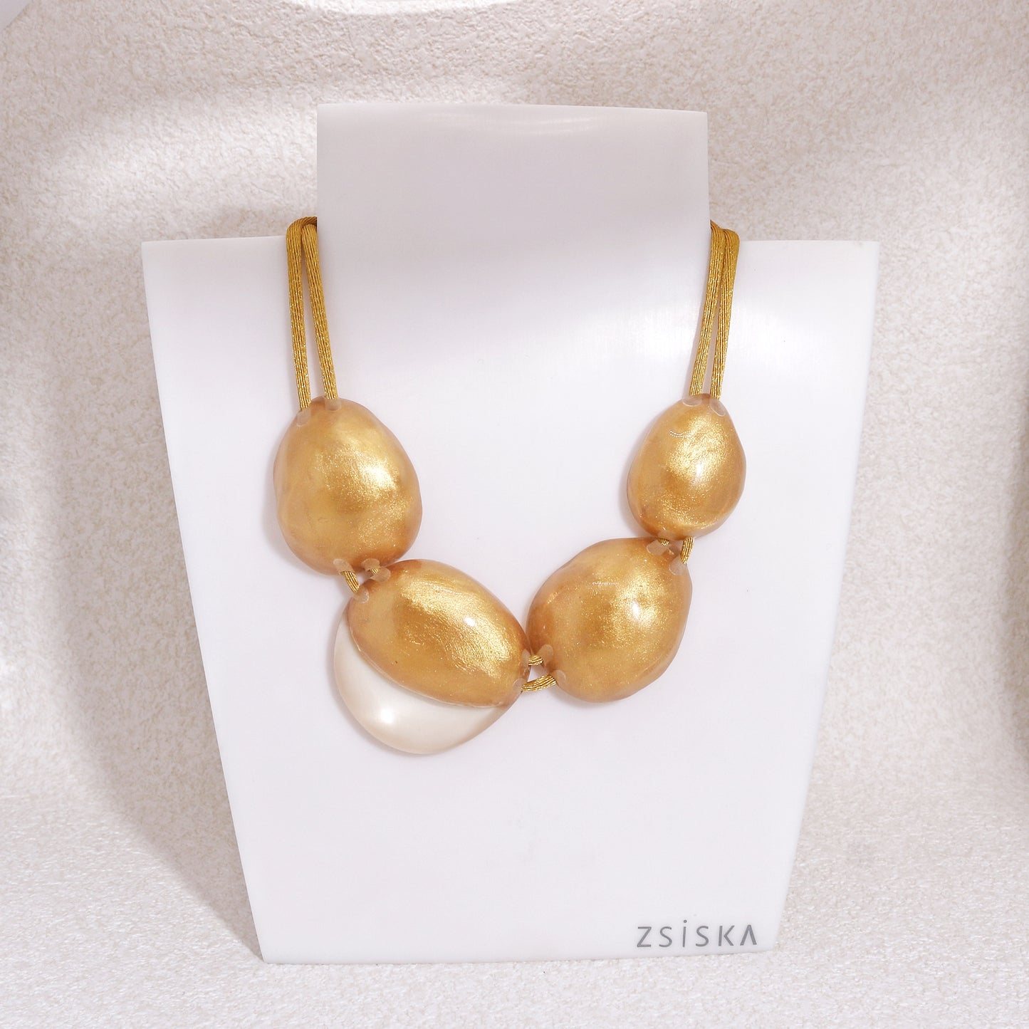 LUXUS Gold Glass-Bauble Necklace