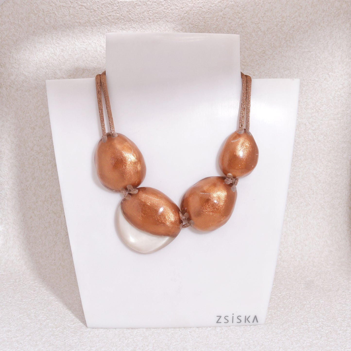 LUXUS Rose Gold Glass-Bauble Necklace
