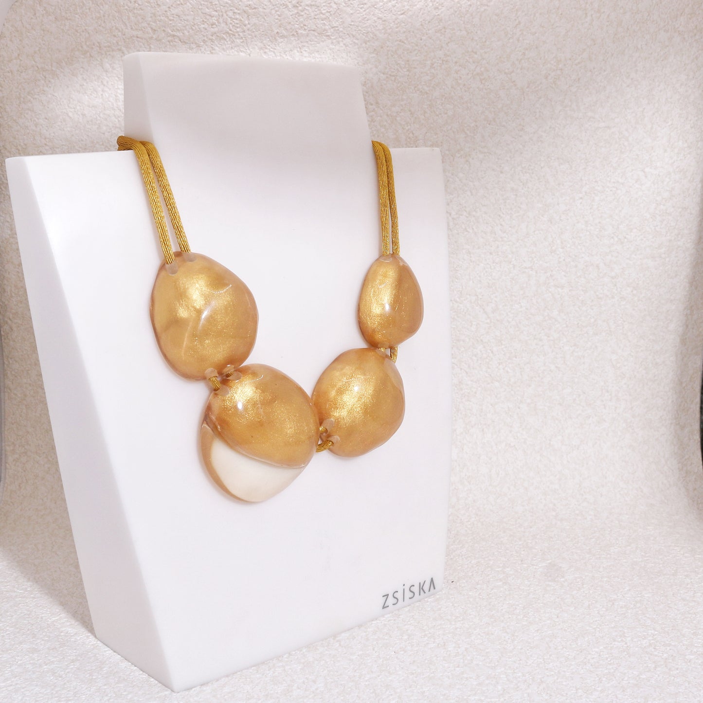 LUXUS Gold Glass-Bauble Necklace