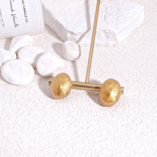LUXUS Gold Glass Stud Earrings
