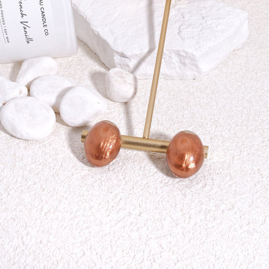 LUXUS Rose Gold Glass Stud Earrings