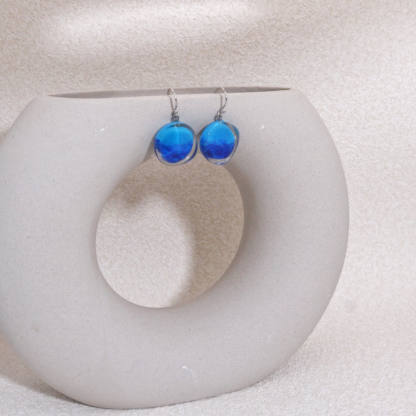 ZSISKA Short Resin Crystal Dangle Earrings
