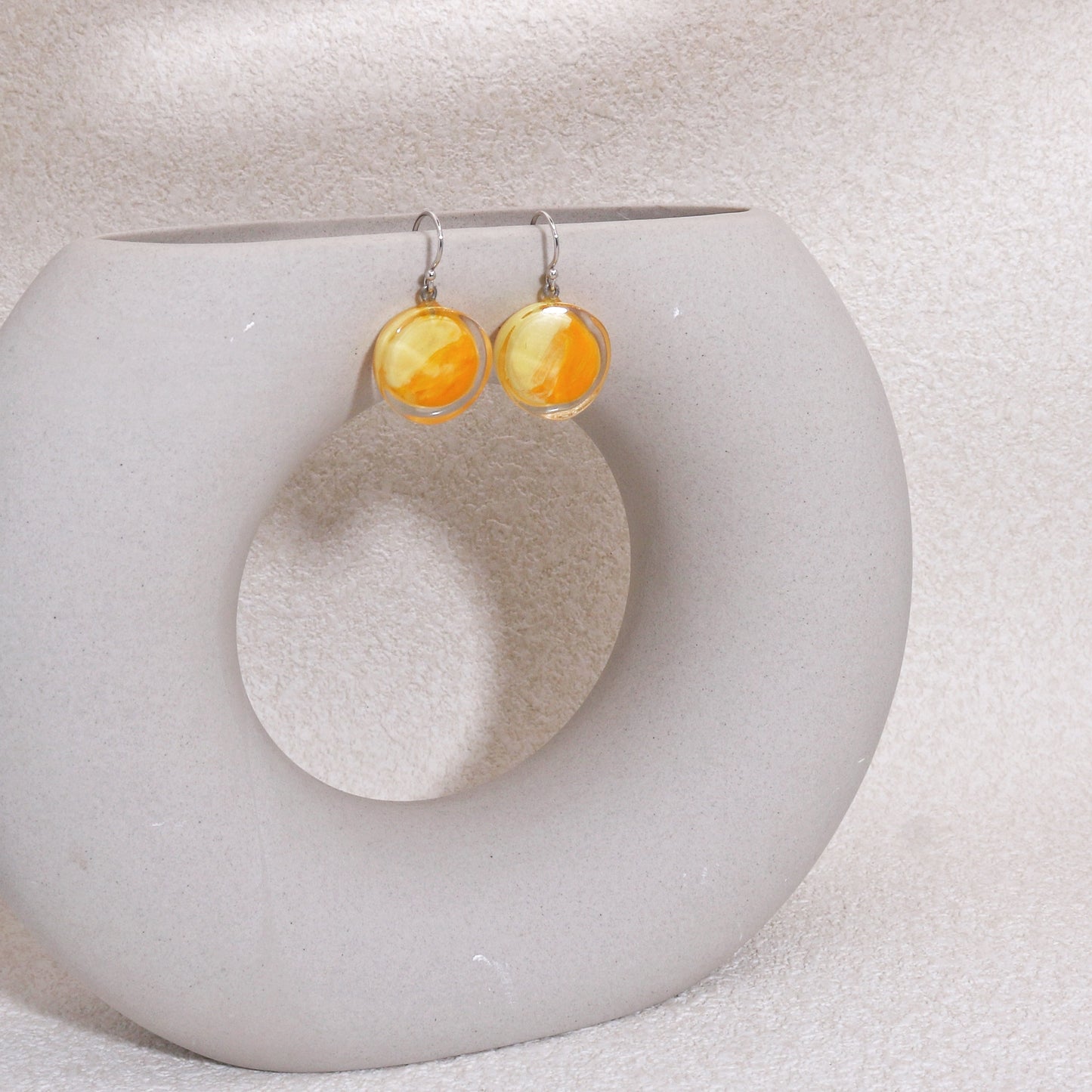 ZSISKA Short Resin Crystal Dangle Earrings