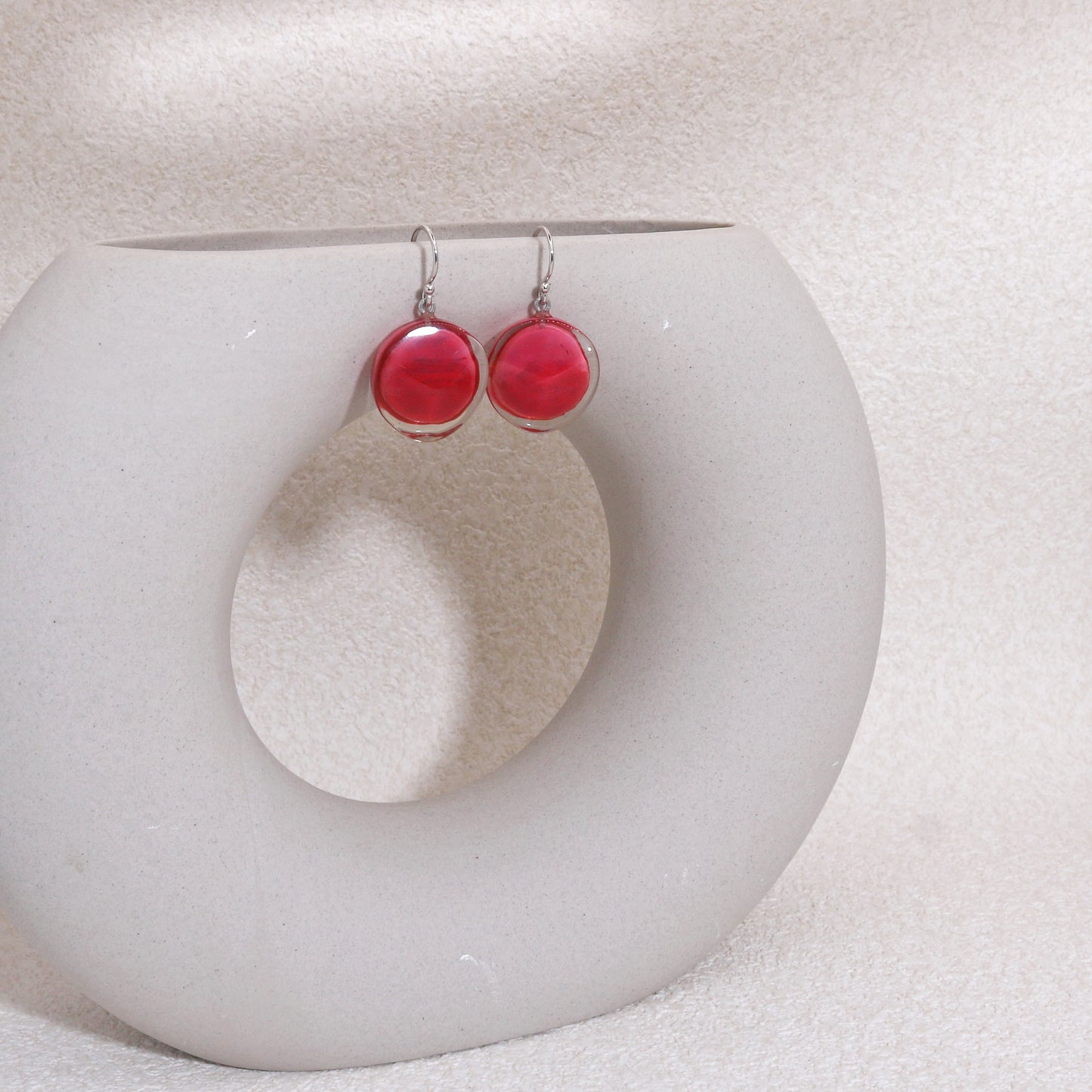 ZSISKA Short Resin Crystal Dangle Earrings