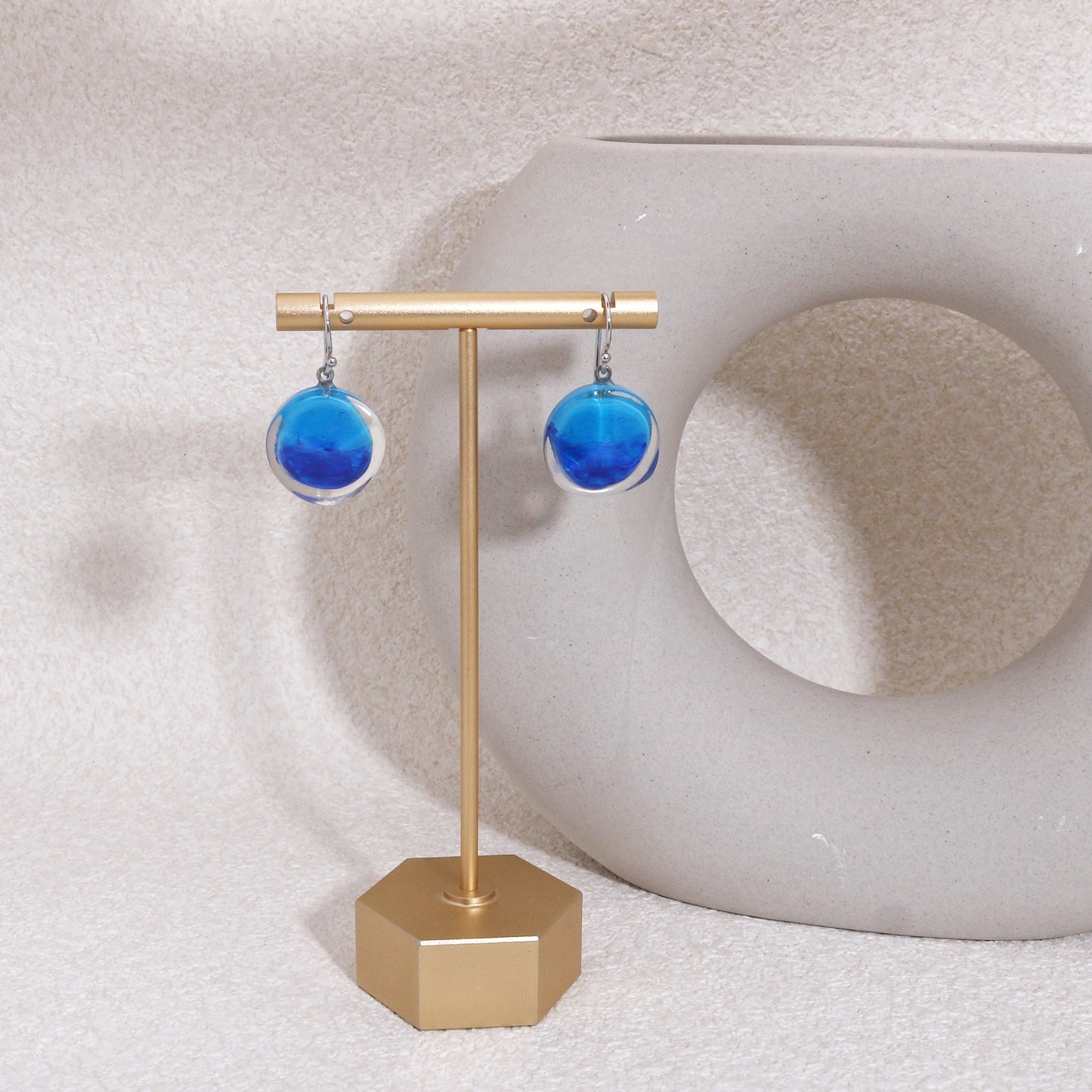 ZSISKA Short Resin Crystal Dangle Earrings