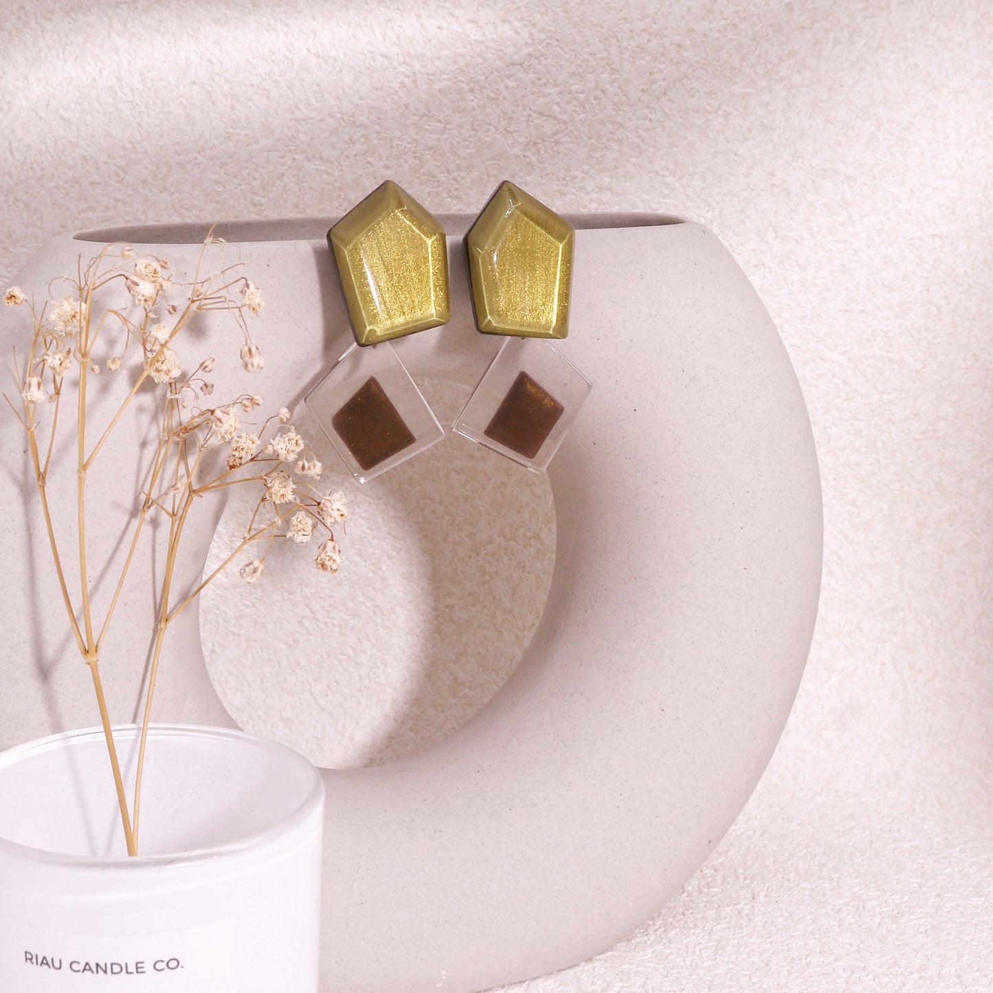 MYSTIQUE Geometric Crystal Drop Earrings