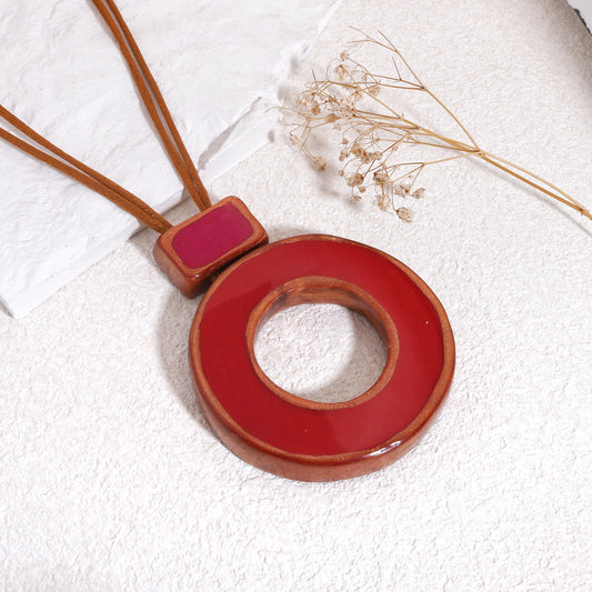 FARA Colored Donut Pendant Large
