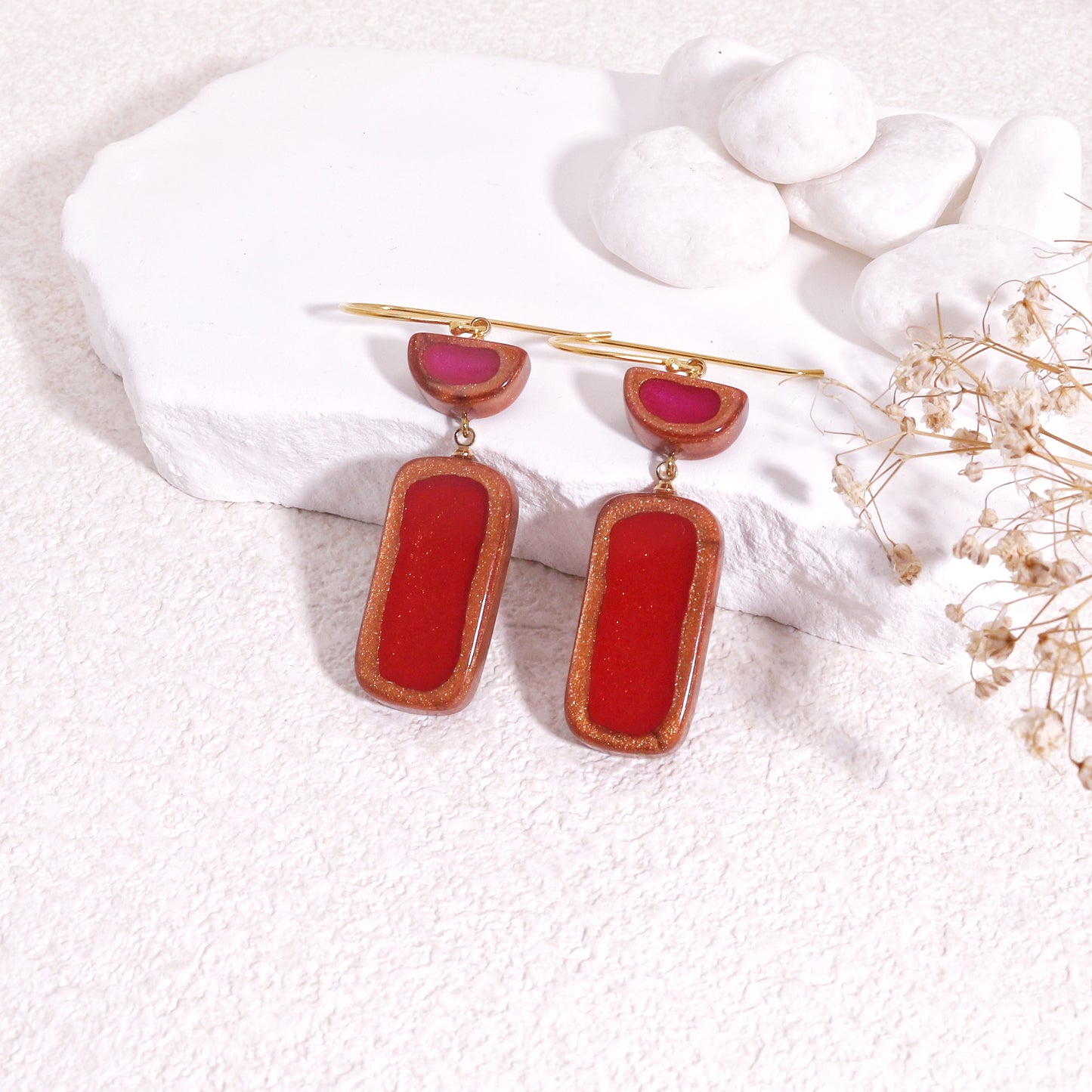 FARA Handpainted Modern Elegance Earrings