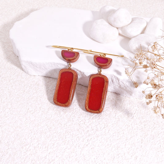 FARA Handpainted Modern Elegance Earrings