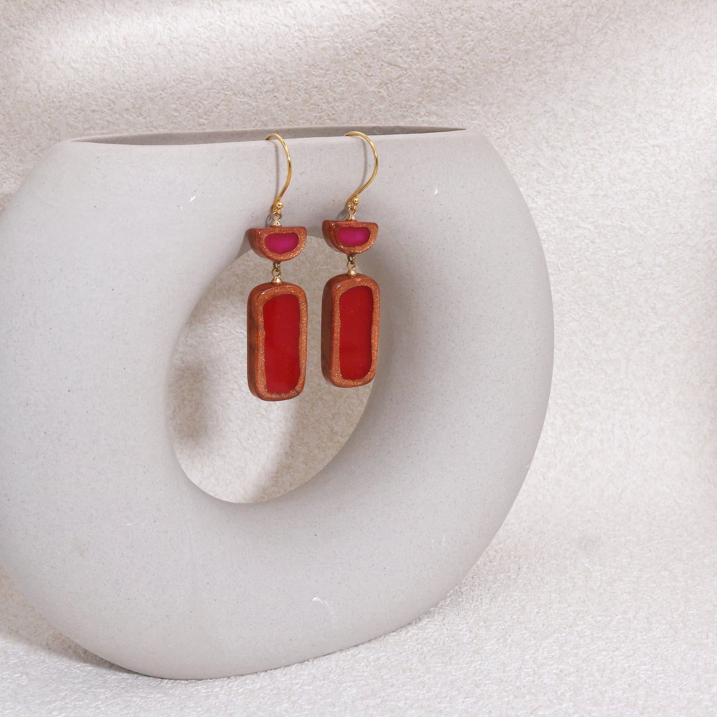 FARA Handpainted Modern Elegance Earrings