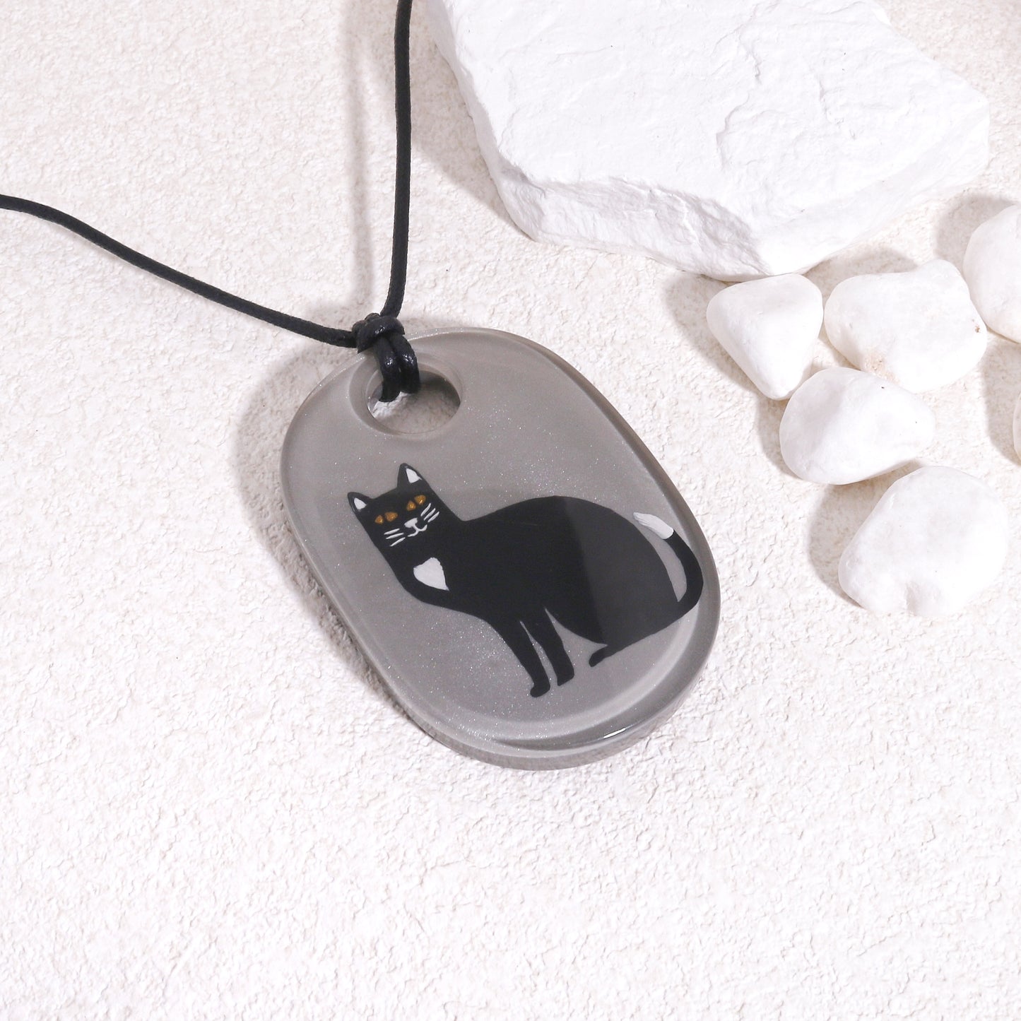 MICKEY Handpainted Cat Lover Pendant