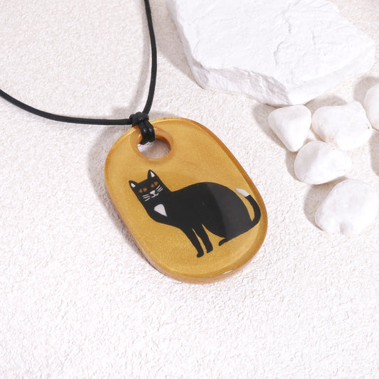 MICKEY Handpainted Cat Lover Pendant