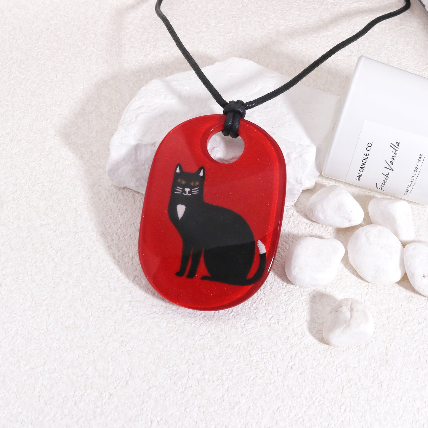 MICKEY Handpainted Cat Lover Pendant