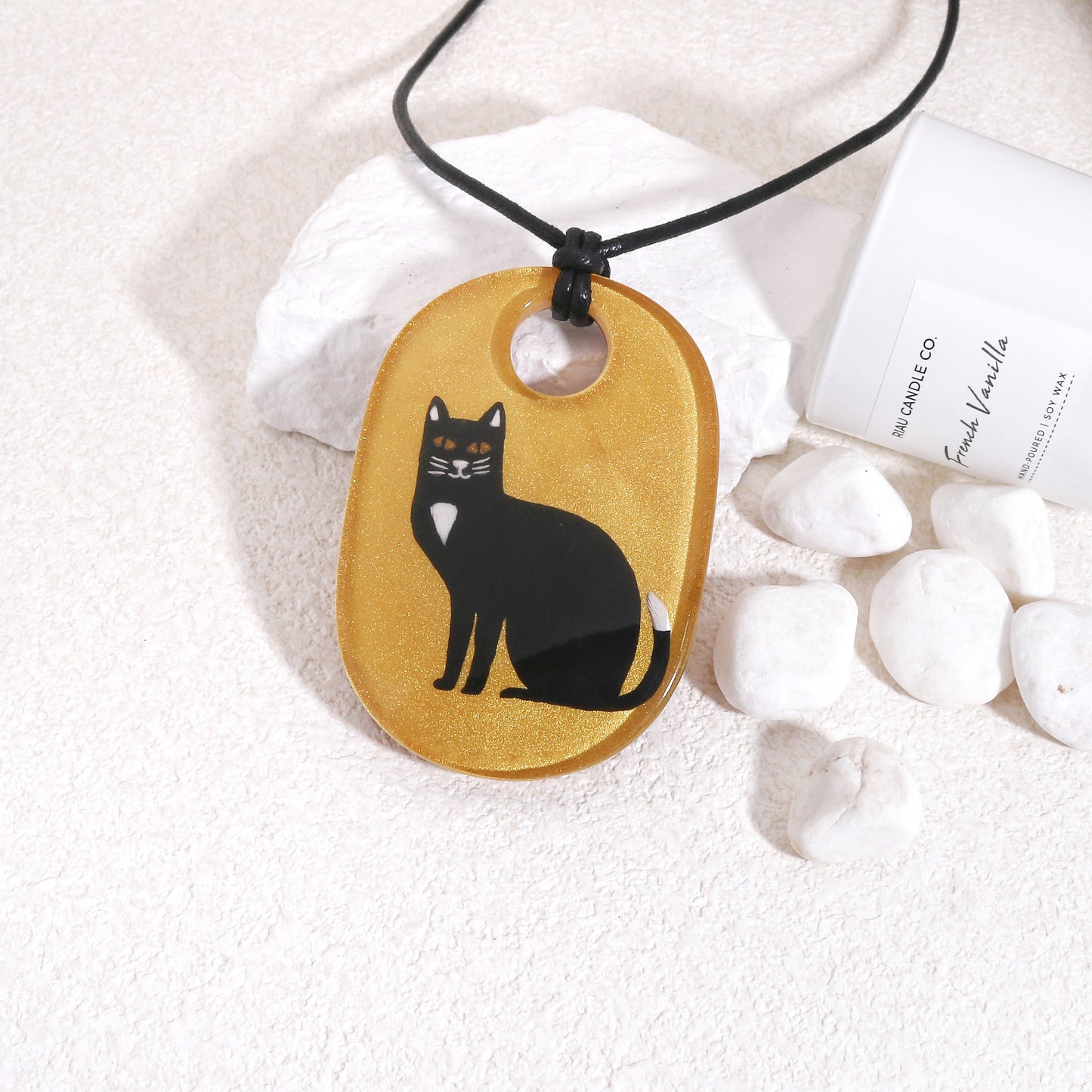 MICKEY Handpainted Cat Lover Pendant