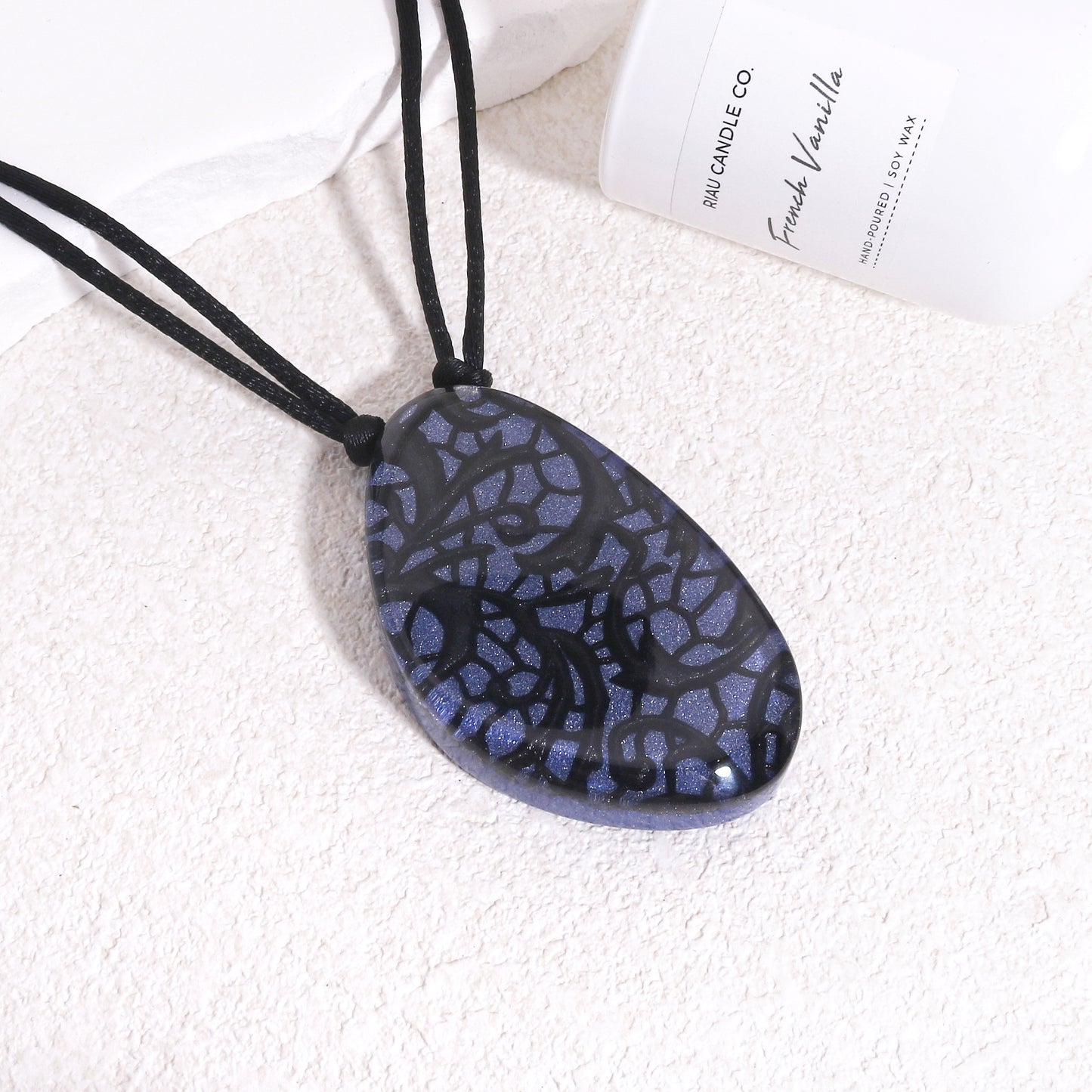 PEACE Solitaire Pendant in Lavender