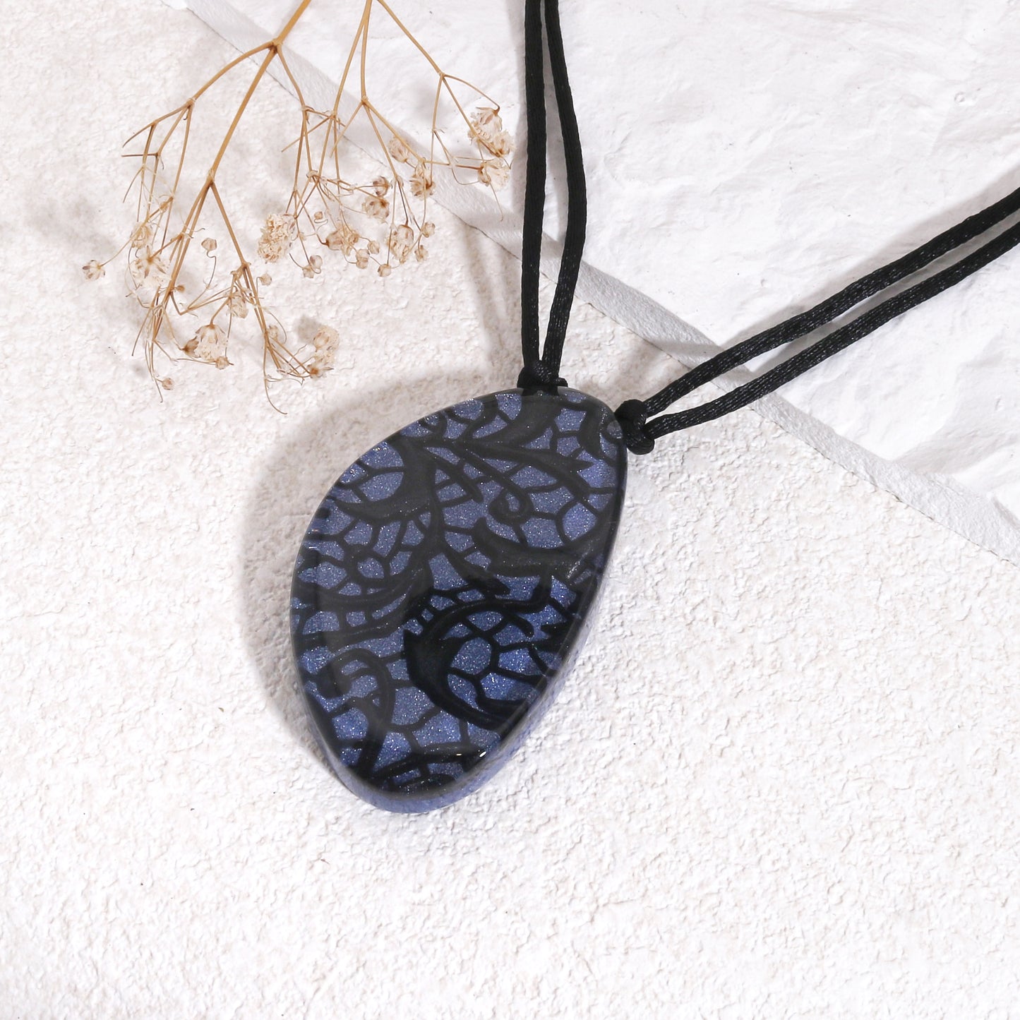 PEACE Solitaire Pendant in Lavender