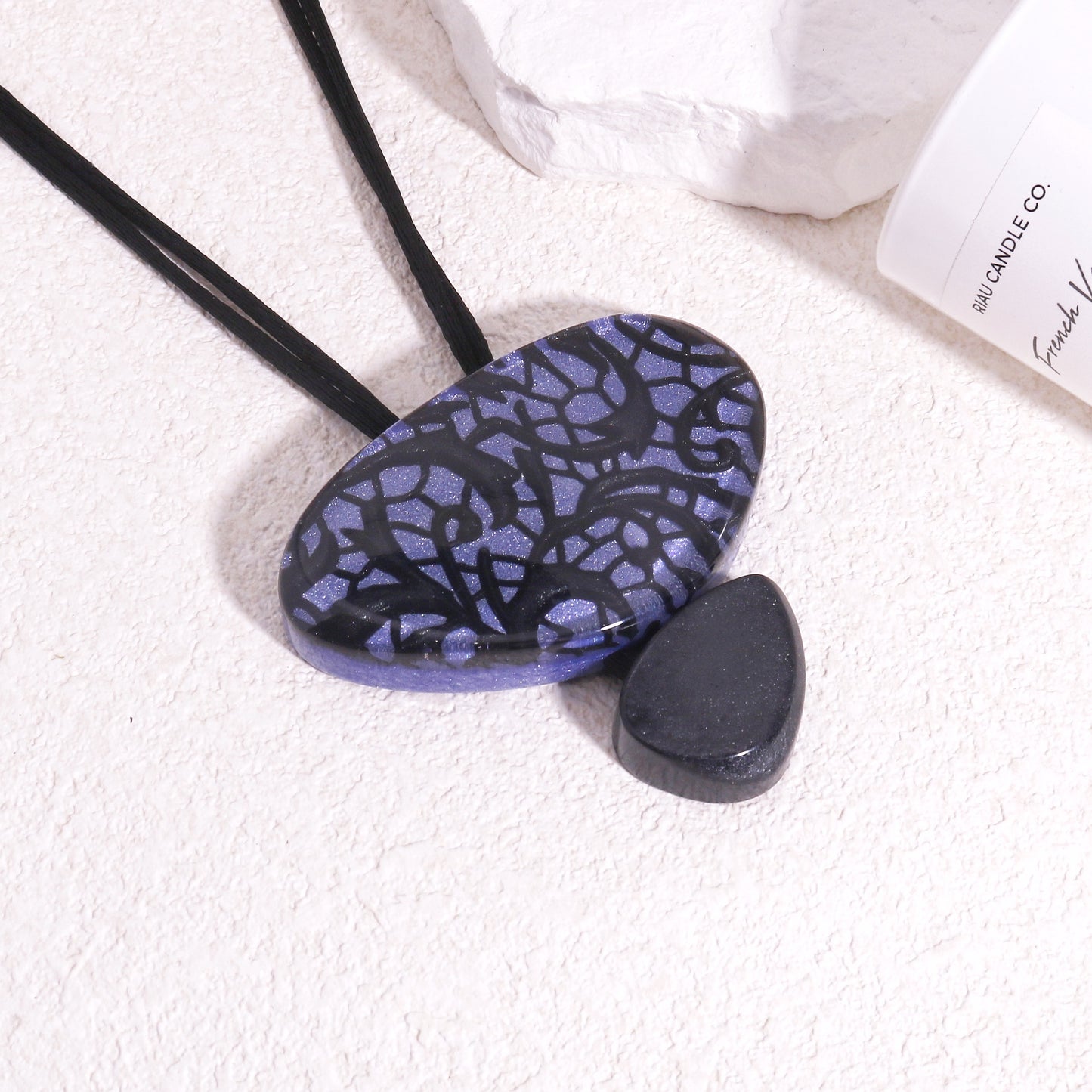 PEACE Statement Pendant in Lavender