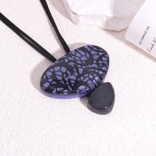 PEACE Statement Pendant in Lavender