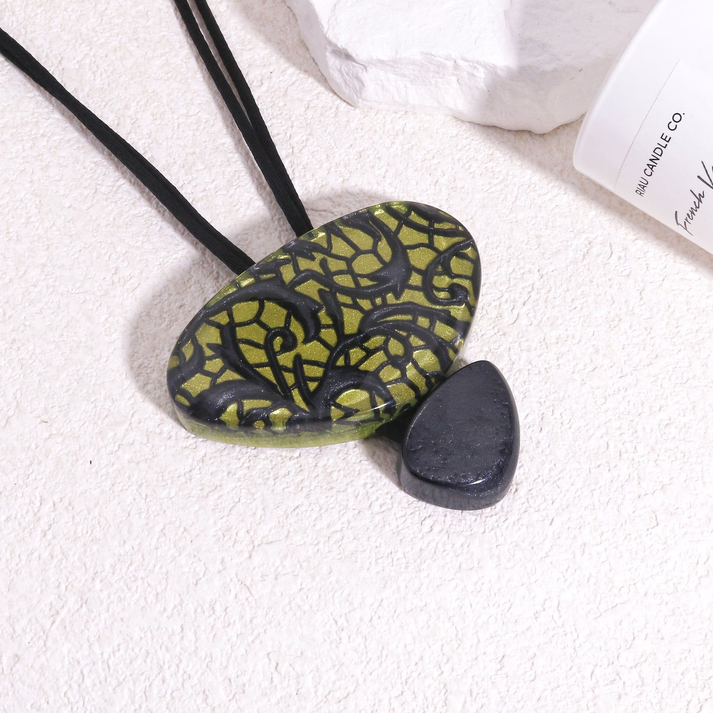 PEACE Statement Pendant in Green