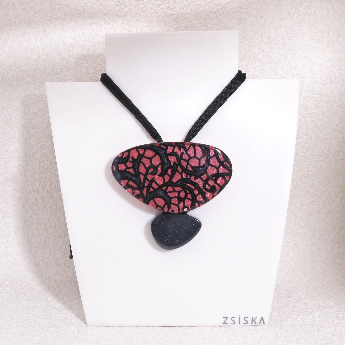 PEACE Statement Pendant in Red