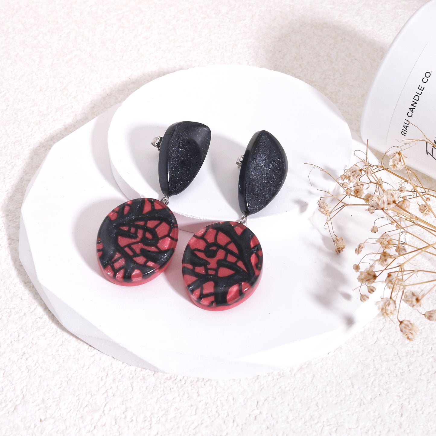 PEACE Art Deco Unique Glamor Earrings