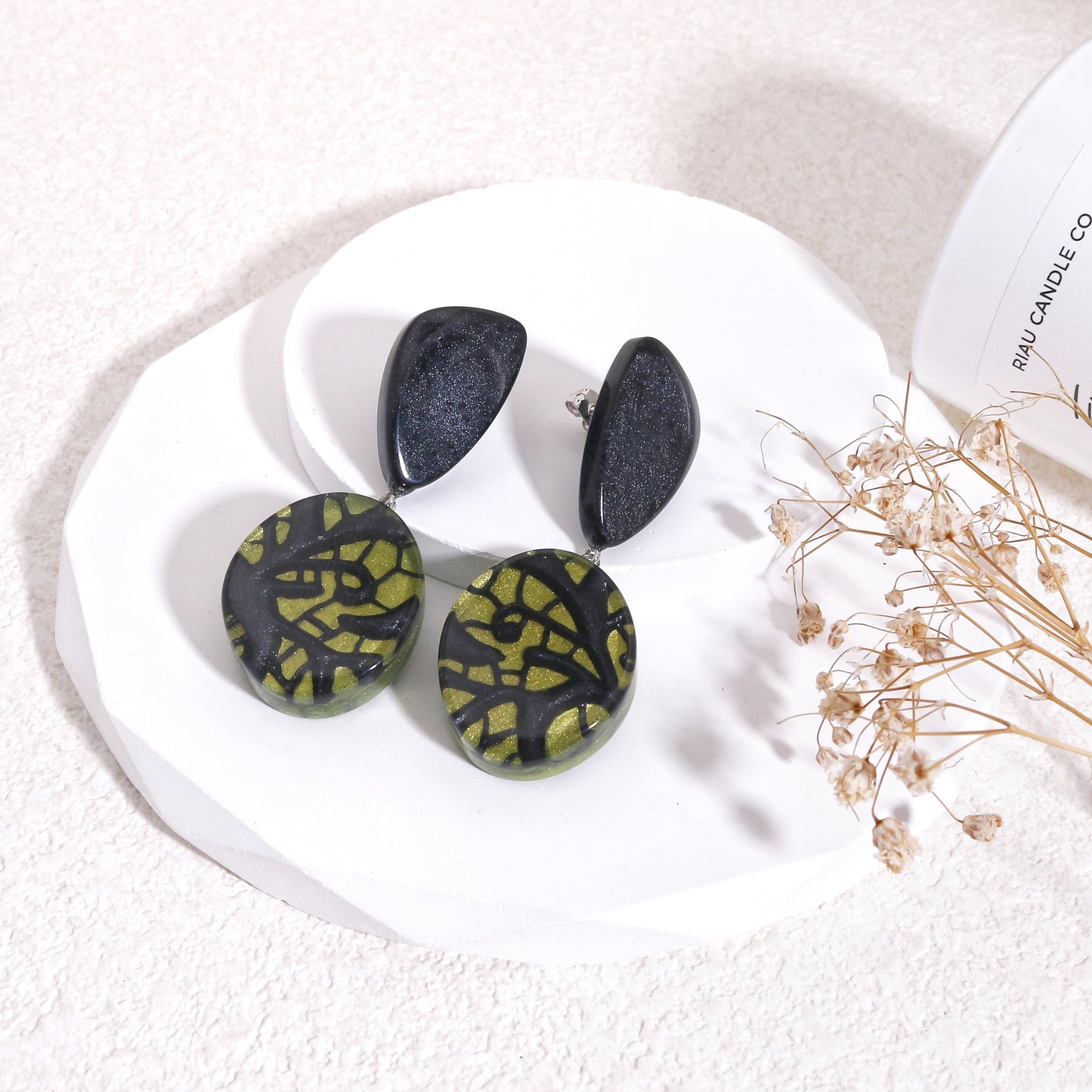PEACE Art Deco Unique Glamor Earrings