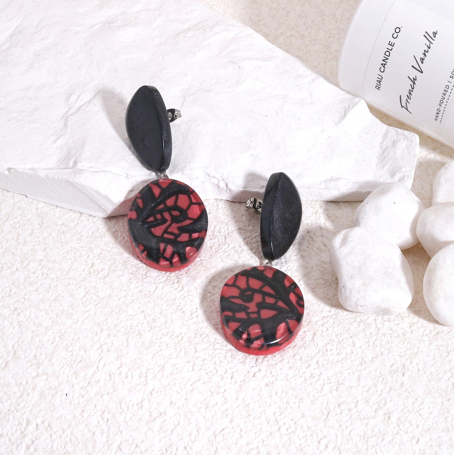 PEACE Art Deco Unique Glamor Earrings