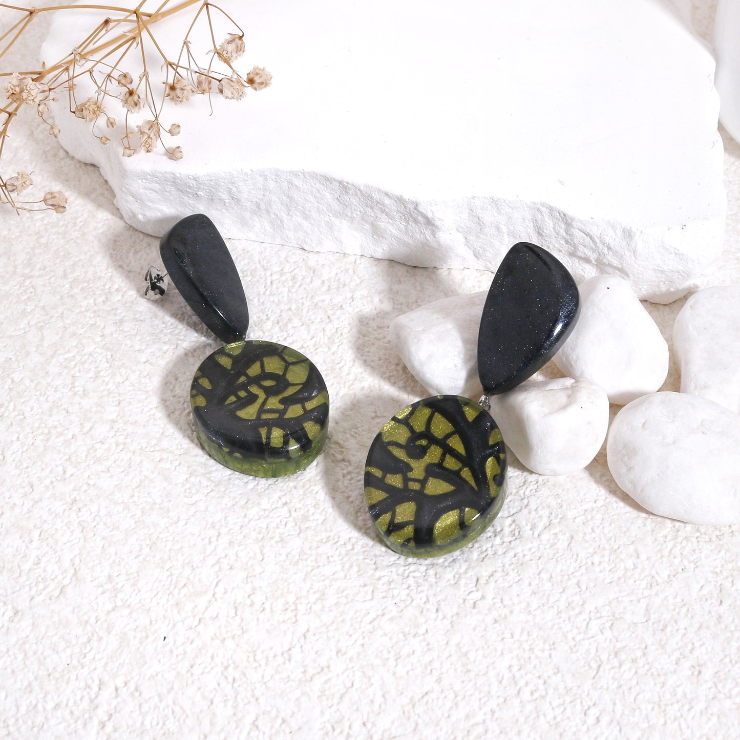 PEACE Art Deco Unique Glamor Earrings