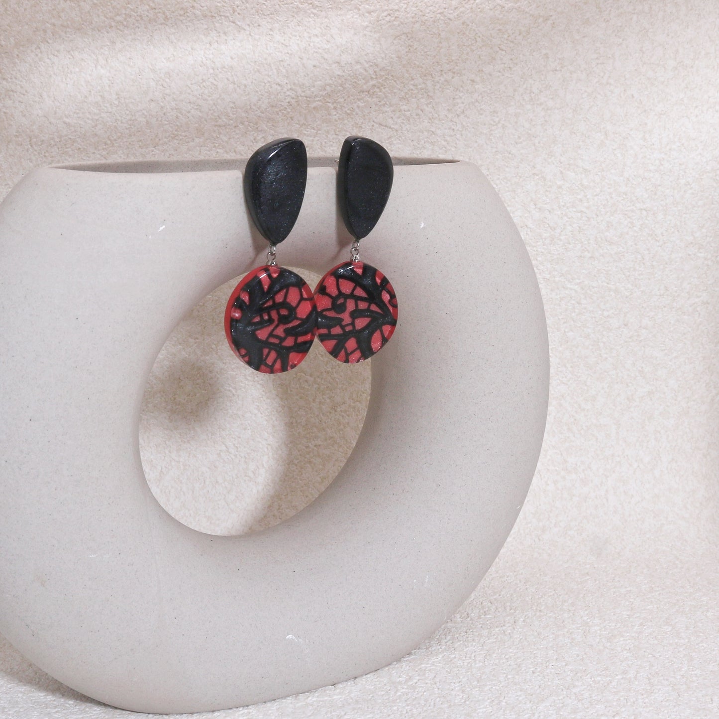 PEACE Art Deco Unique Glamor Earrings