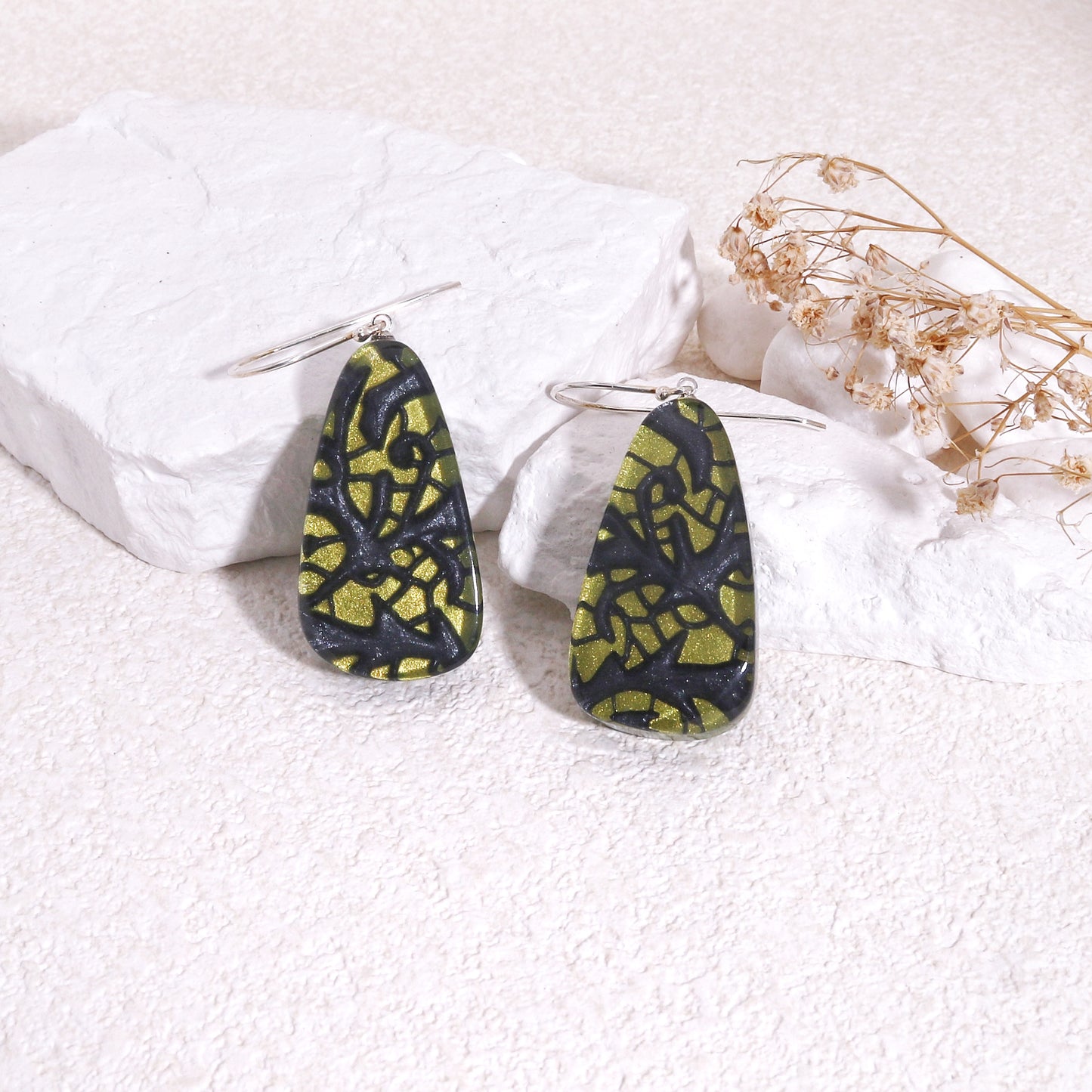 PEACE Art Deco Statement Earrings