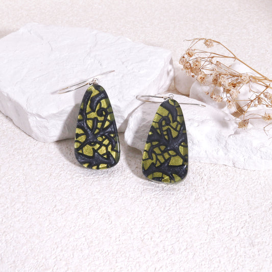 PEACE Art Deco Statement Earrings