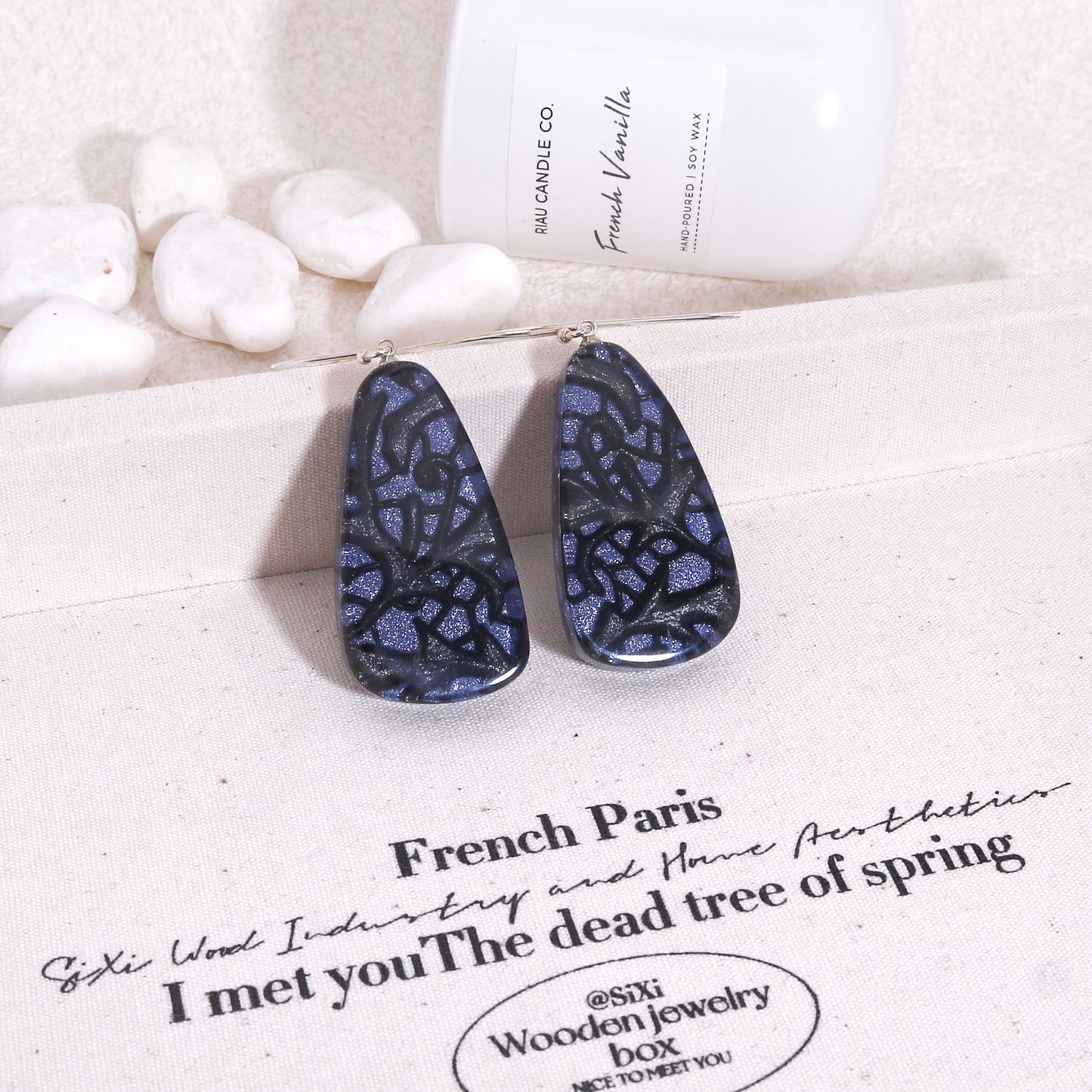 PEACE Art Deco Statement Earrings
