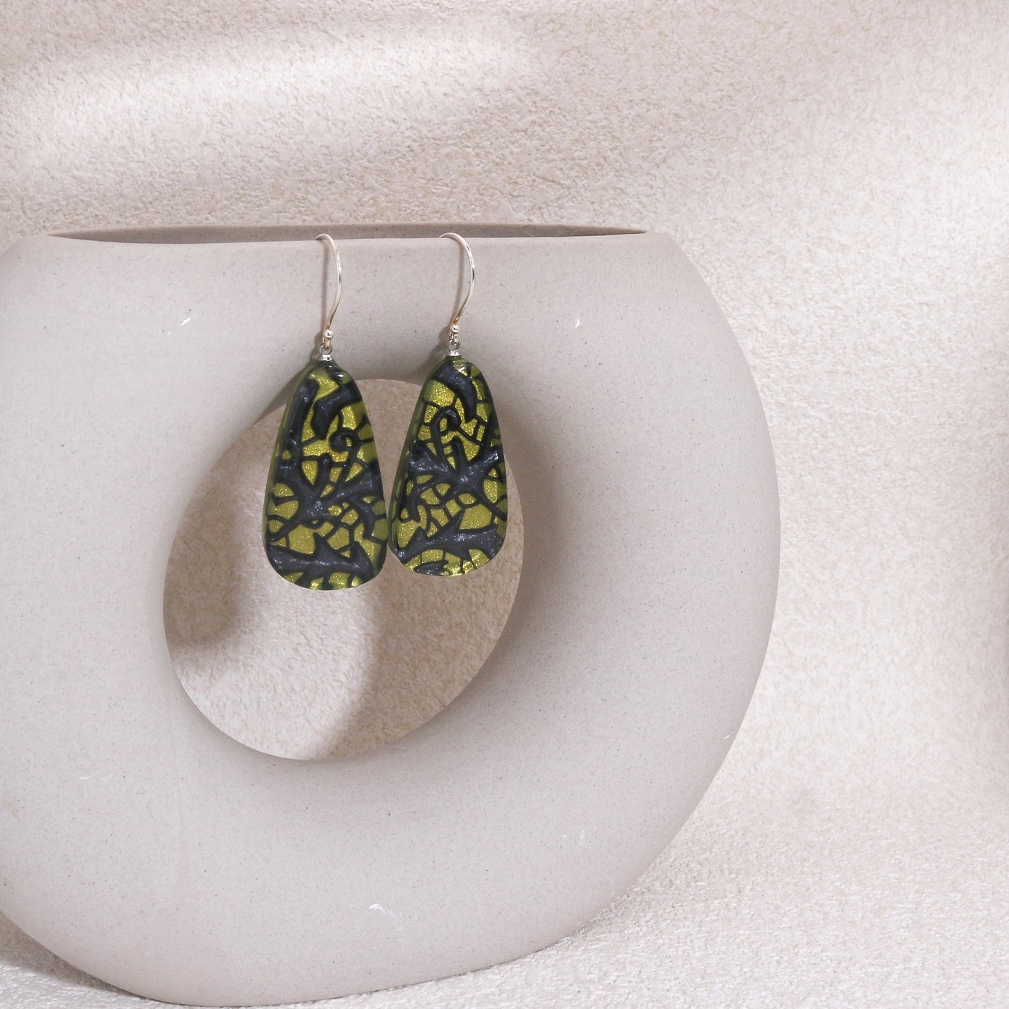 PEACE Art Deco Statement Earrings