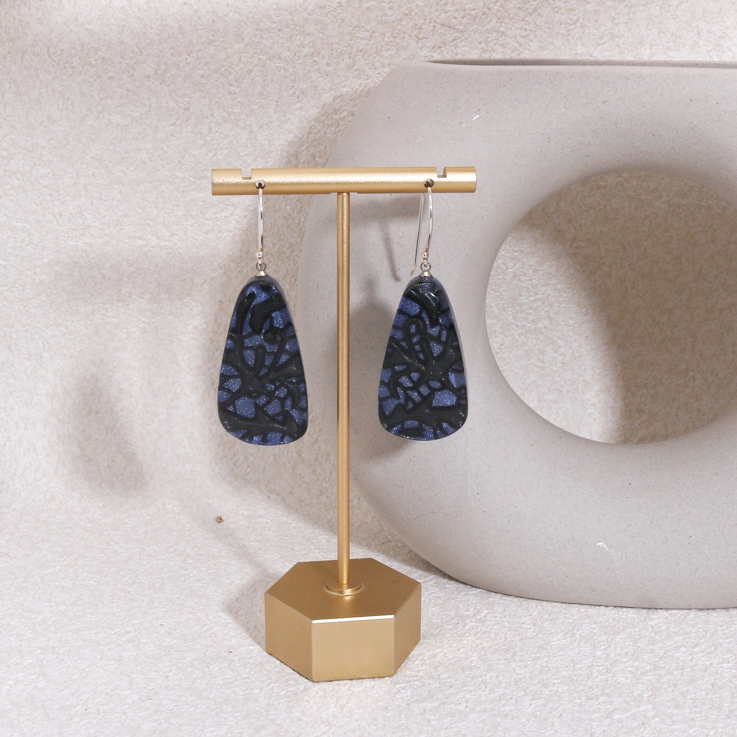 PEACE Art Deco Statement Earrings