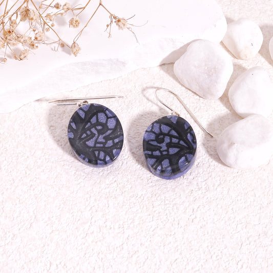 PEACE Handcraft Art Deco Solitaire Earrings