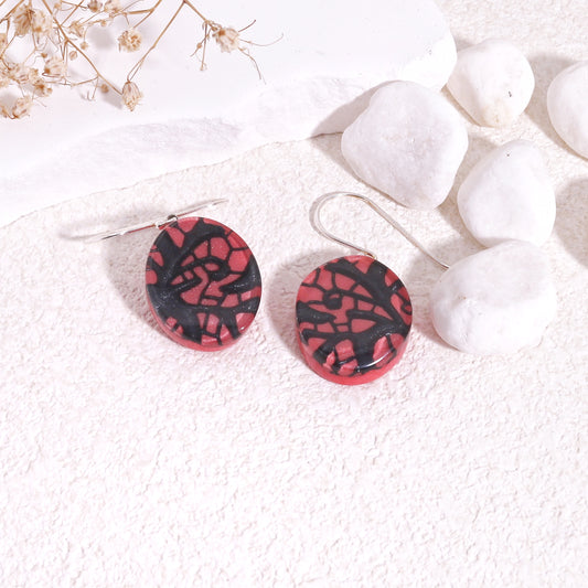PEACE Handcraft Art Deco Solitaire Earrings