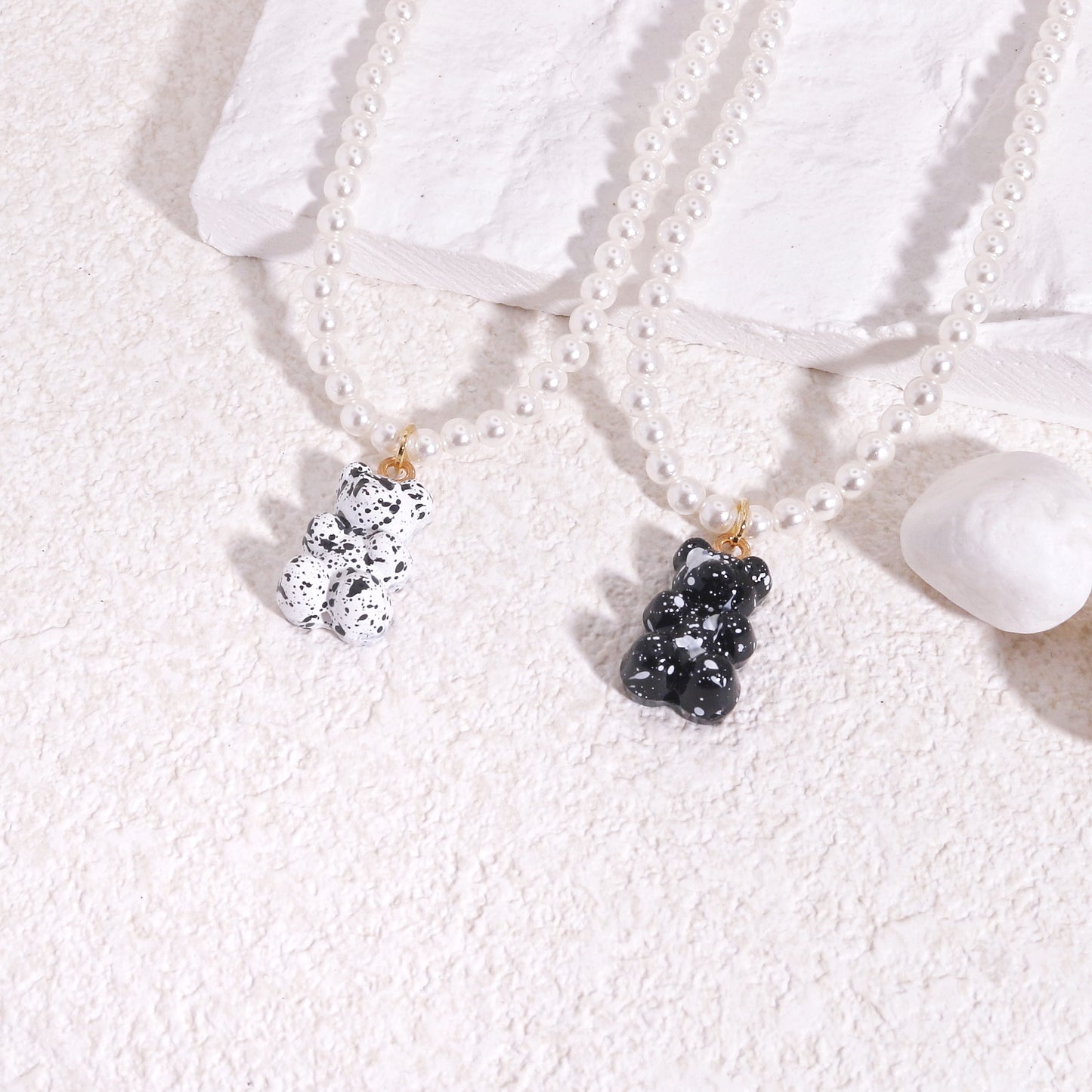 Milhausse Painted Teddy Bear Necklace