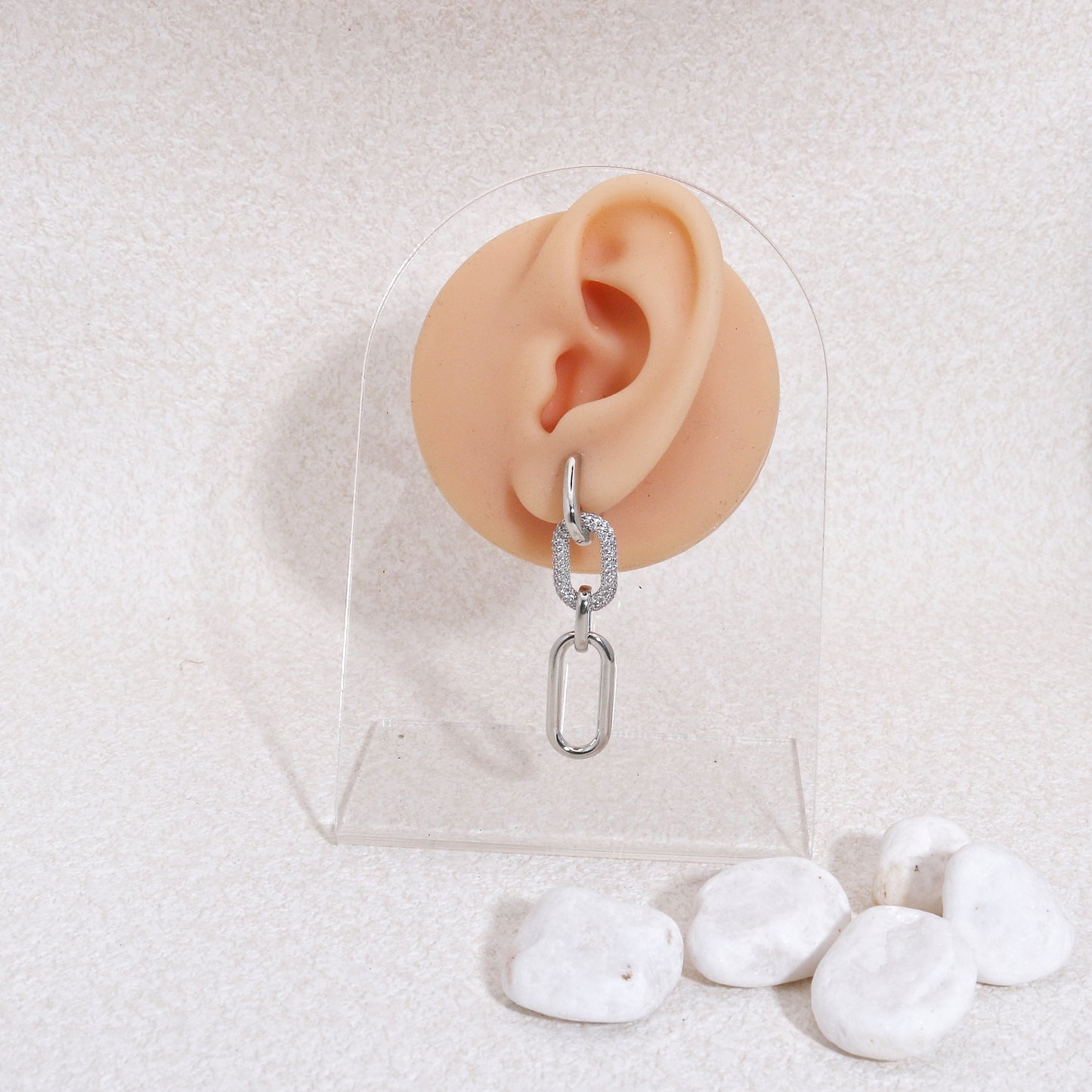 Kullie's Stylish CZ Minimalist Drop Dangle Earrings