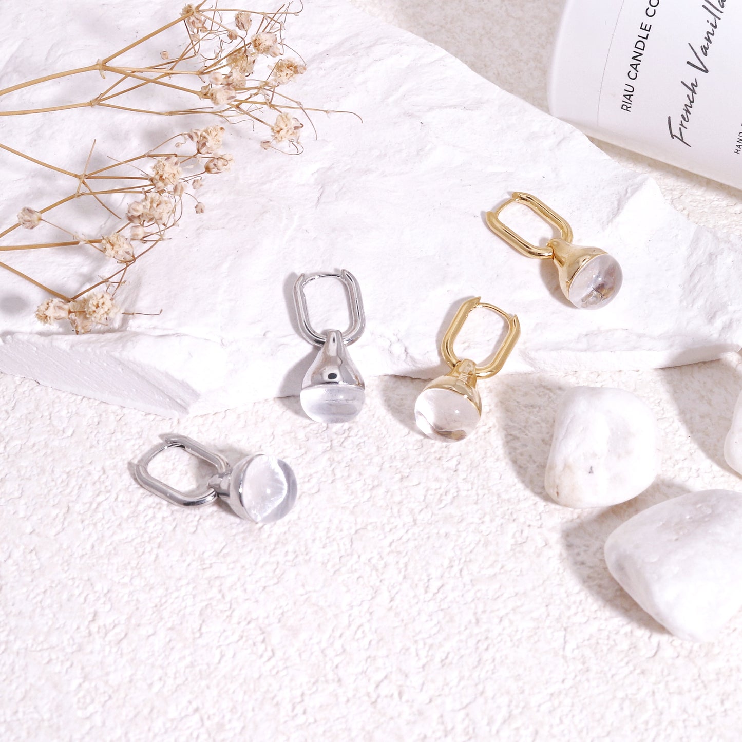 Taylor's Clear Water Droplet Dangle Earrings