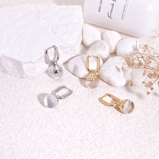 Taylor's Clear Water Droplet Dangle Earrings