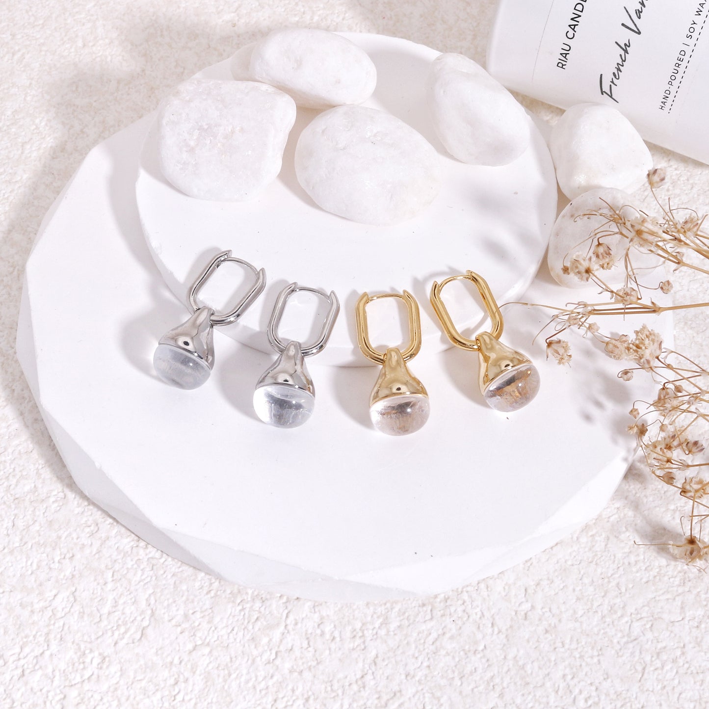 Taylor's Clear Water Droplet Dangle Earrings