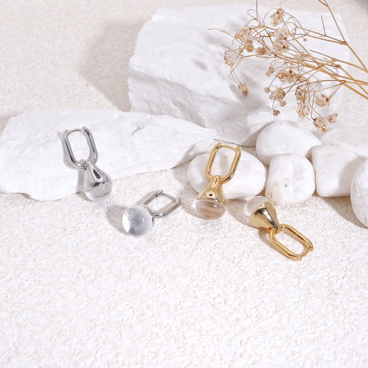 Taylor's Clear Water Droplet Dangle Earrings