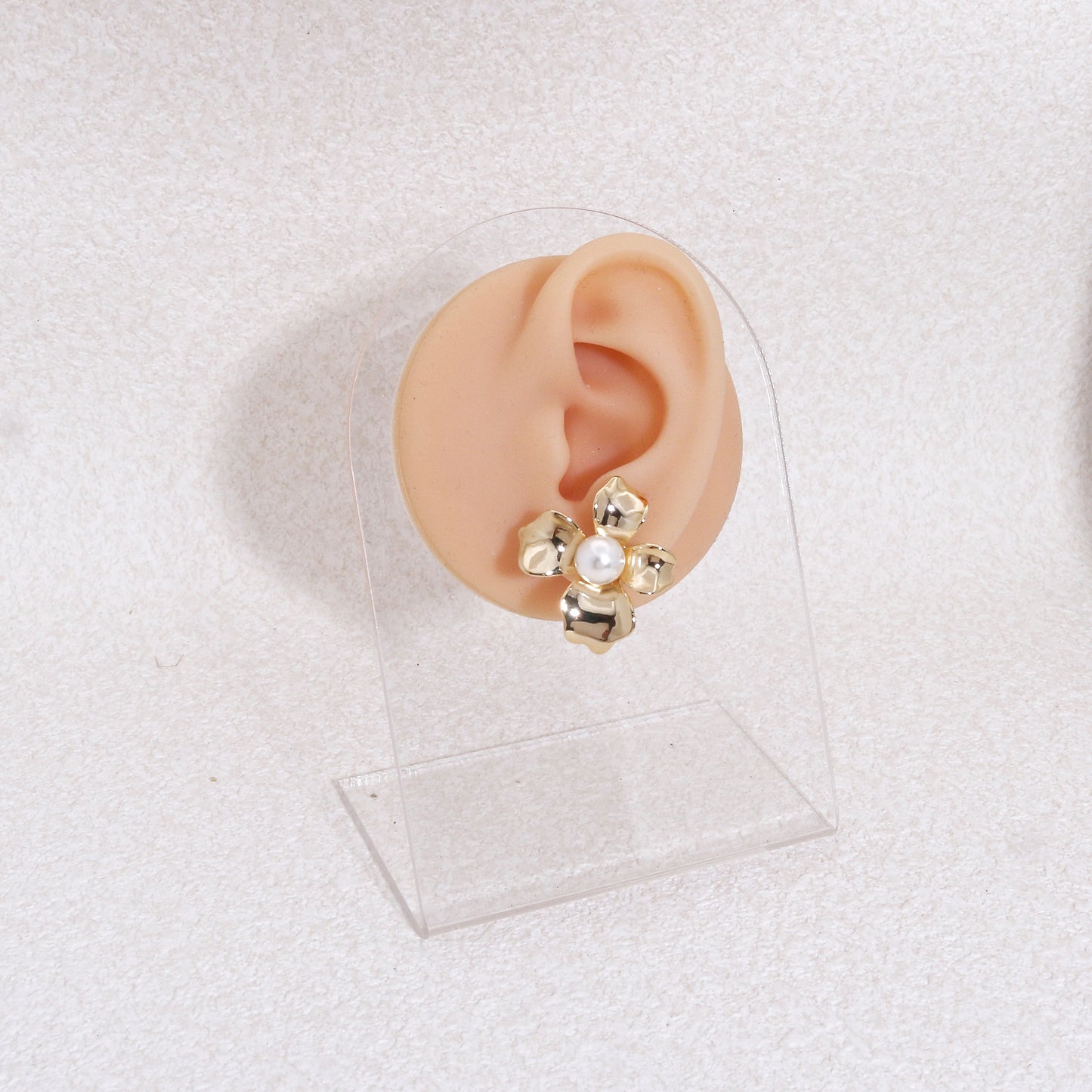 Kaylee's Statement Floral Metallic Stud Earrings
