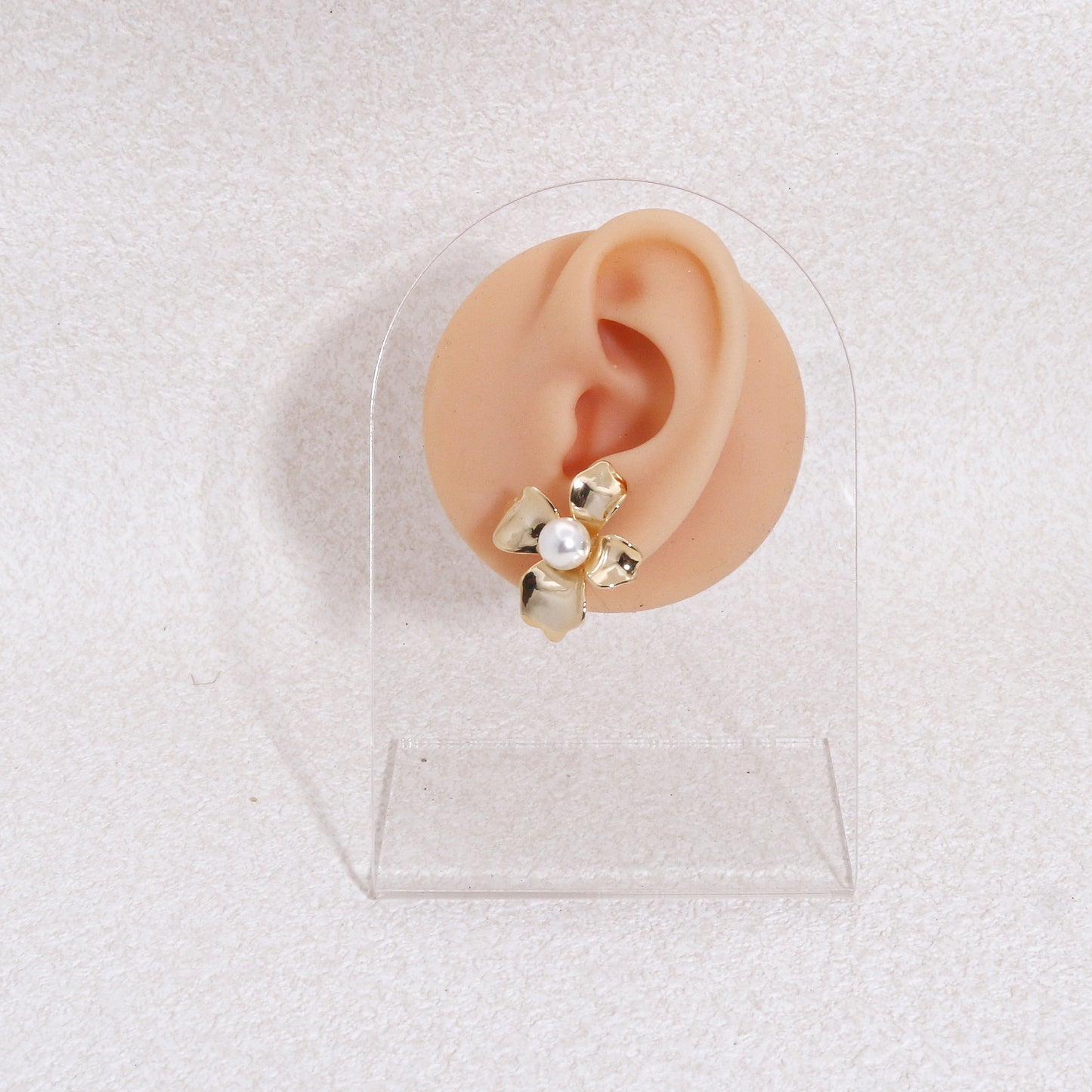 Kaylee's Statement Floral Metallic Stud Earrings