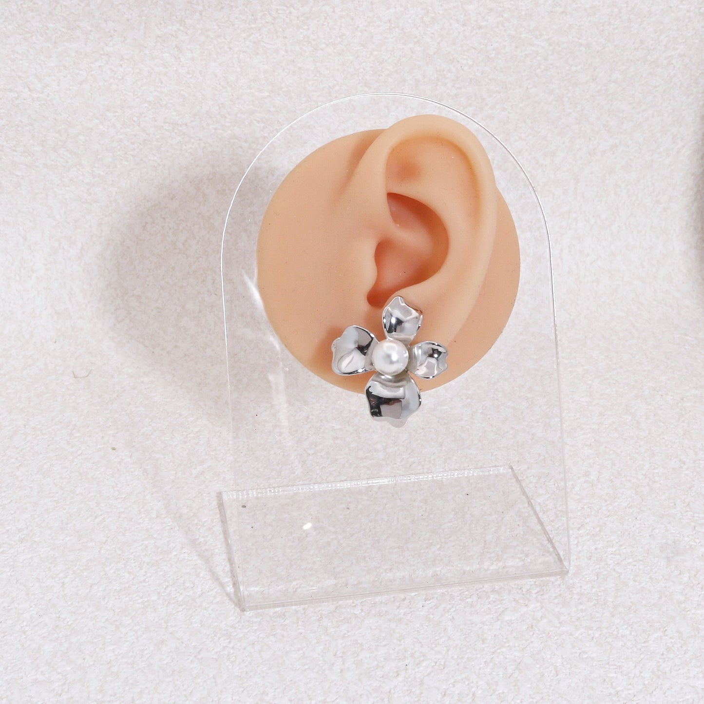 Kaylee's Statement Floral Metallic Stud Earrings